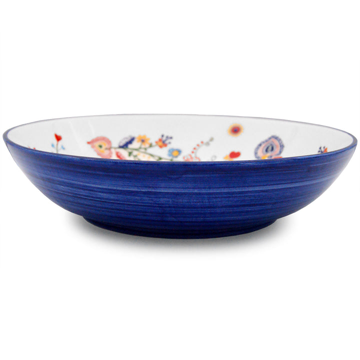 Portuguese Pottery Alcobaça Ceramic Decorative Salad Serving Bowl