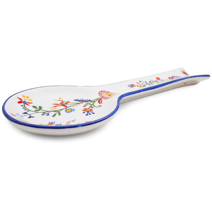 Portuguese Pottery Alcobaça Ceramic Kitchen Spoon Rest for Stove Top