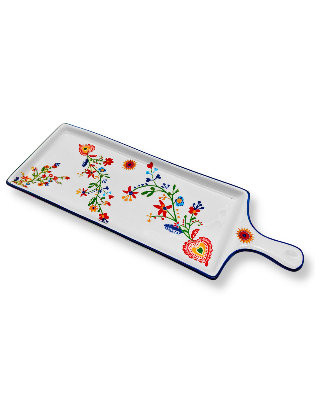Portuguese Pottery Alcobaça Ceramic Cheese Serving Board