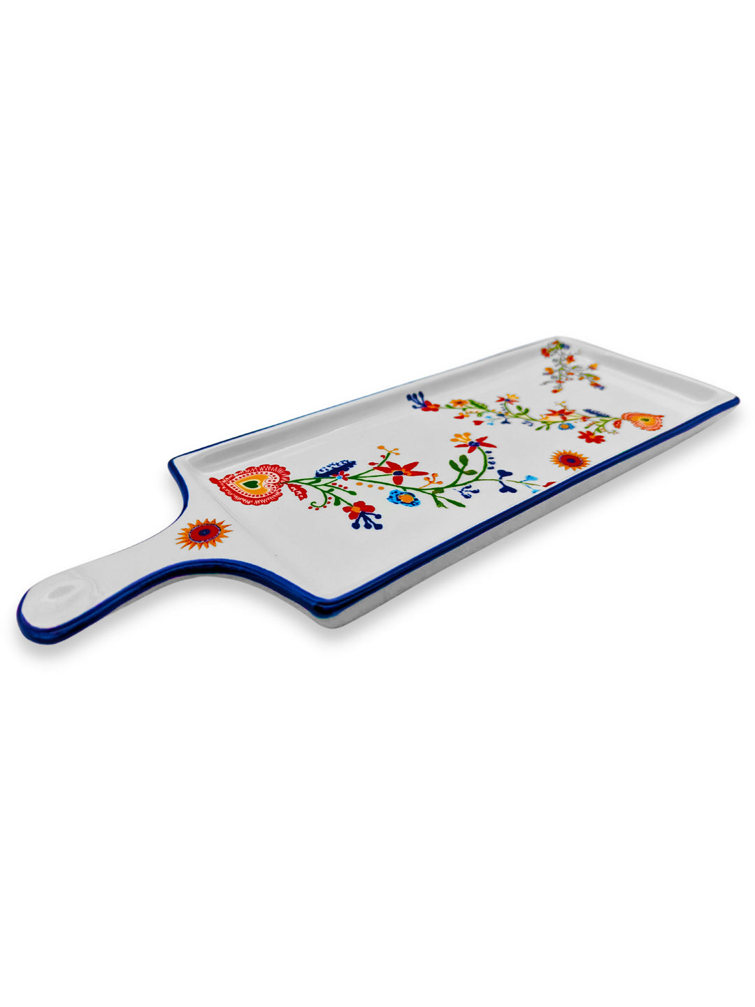 Portuguese Pottery Alcobaça Ceramic Cheese Serving Board