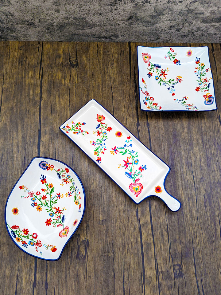 Portuguese Pottery Alcobaça Ceramic Cheese Serving Board
