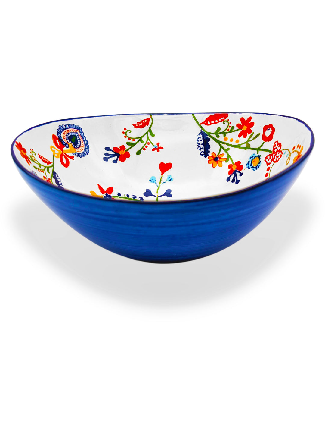 Portuguese Pottery Alcobaça Ceramic Side Dish Serving Bowl Floral - Set of 2