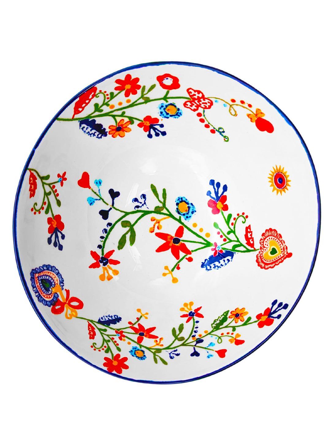 Portuguese Pottery Alcobaça Ceramic Side Dish Serving Bowl Floral - Set of 2