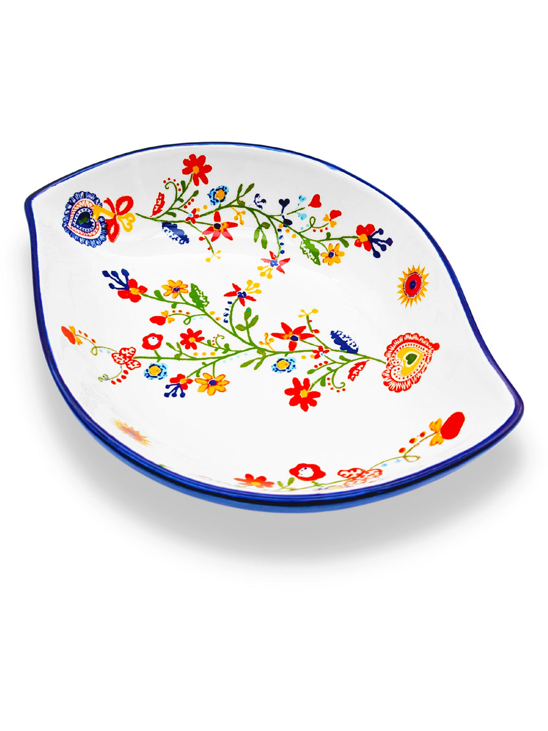 Portuguese Pottery Alcobaça Ceramic Side Dish Serving Bowl Floral - Set of 2