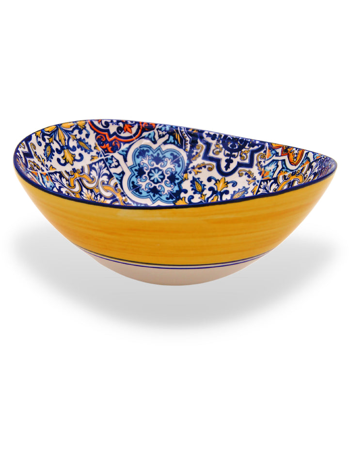 Portuguese Pottery Alcobaça Ceramic Side Dish Serving Bowl - Set of 2