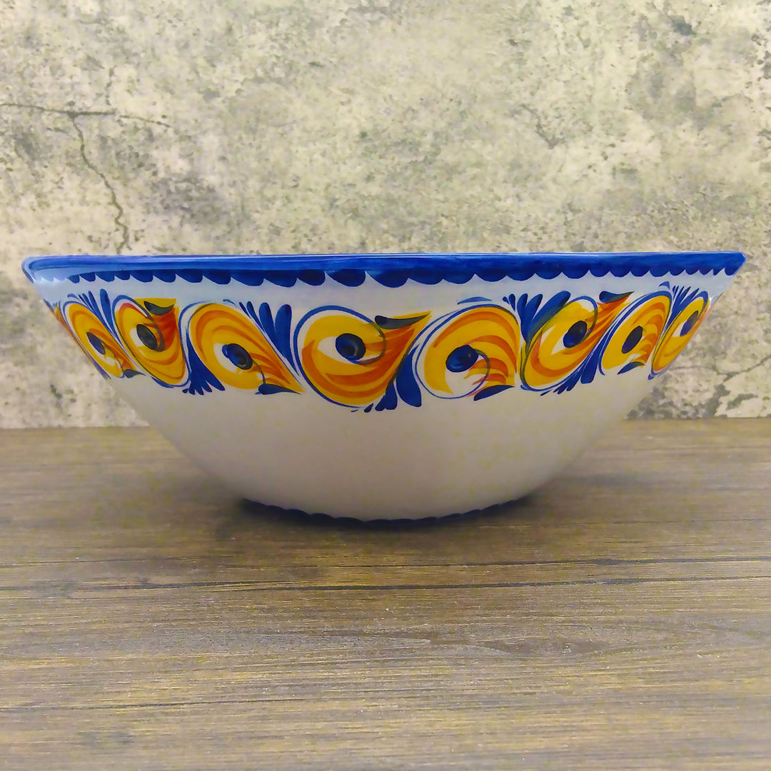 Portuguese Pottery Hand Painted Decorative Square Salad Bowl Made in Portugal