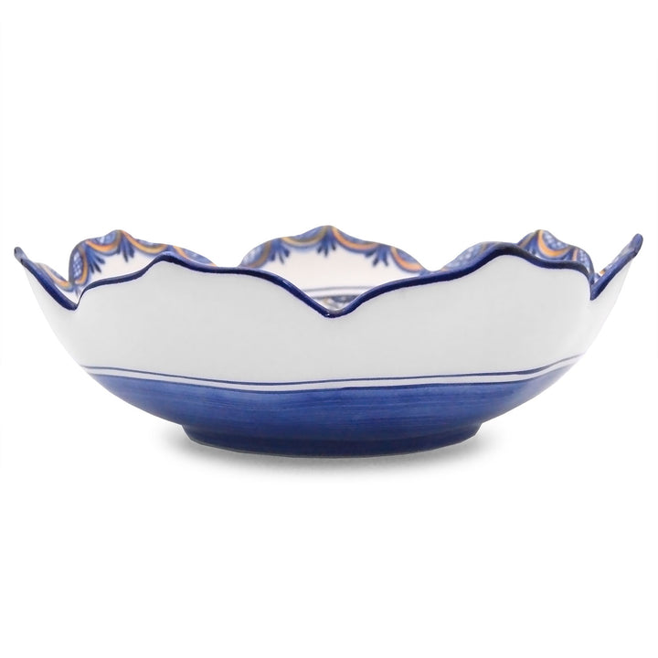 Portuguese Pottery Alcobaça Ceramic Decorative Salad Serving Bowl