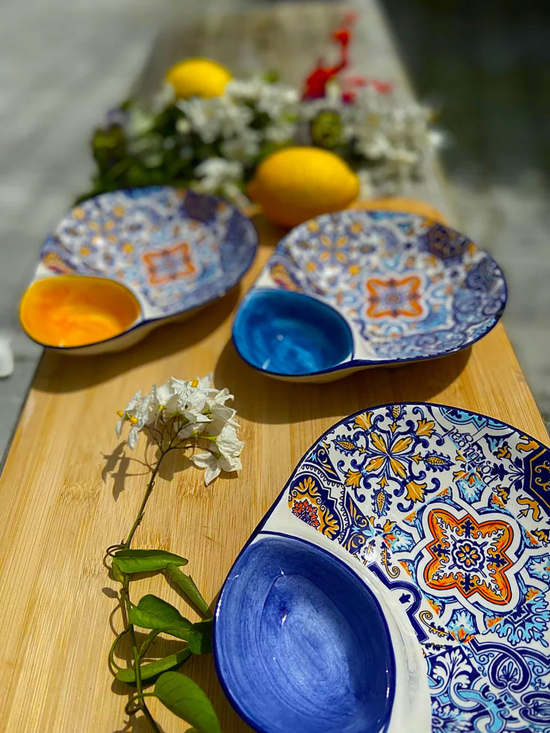Portuguese Pottery Alcobaça Ceramic Olive Serving Dish with Pit Holder