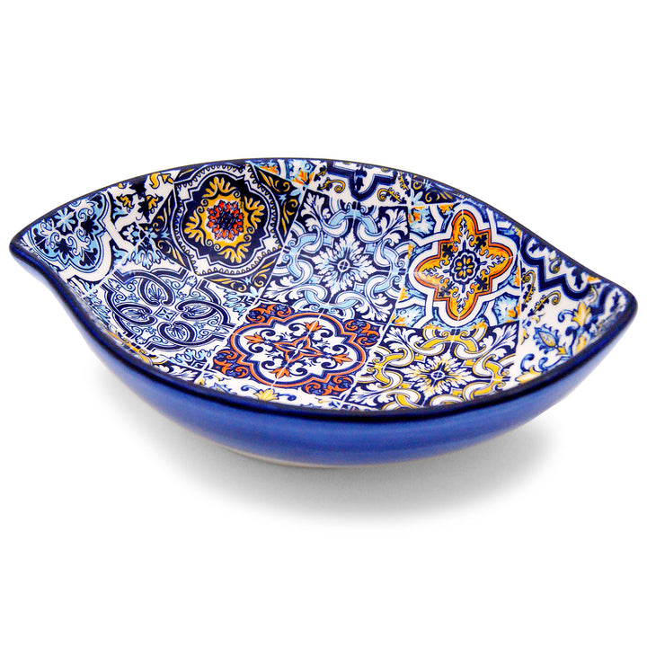 Portuguese Pottery Alcobaça Ceramic Side Dish Serving Bowl - Set of 2