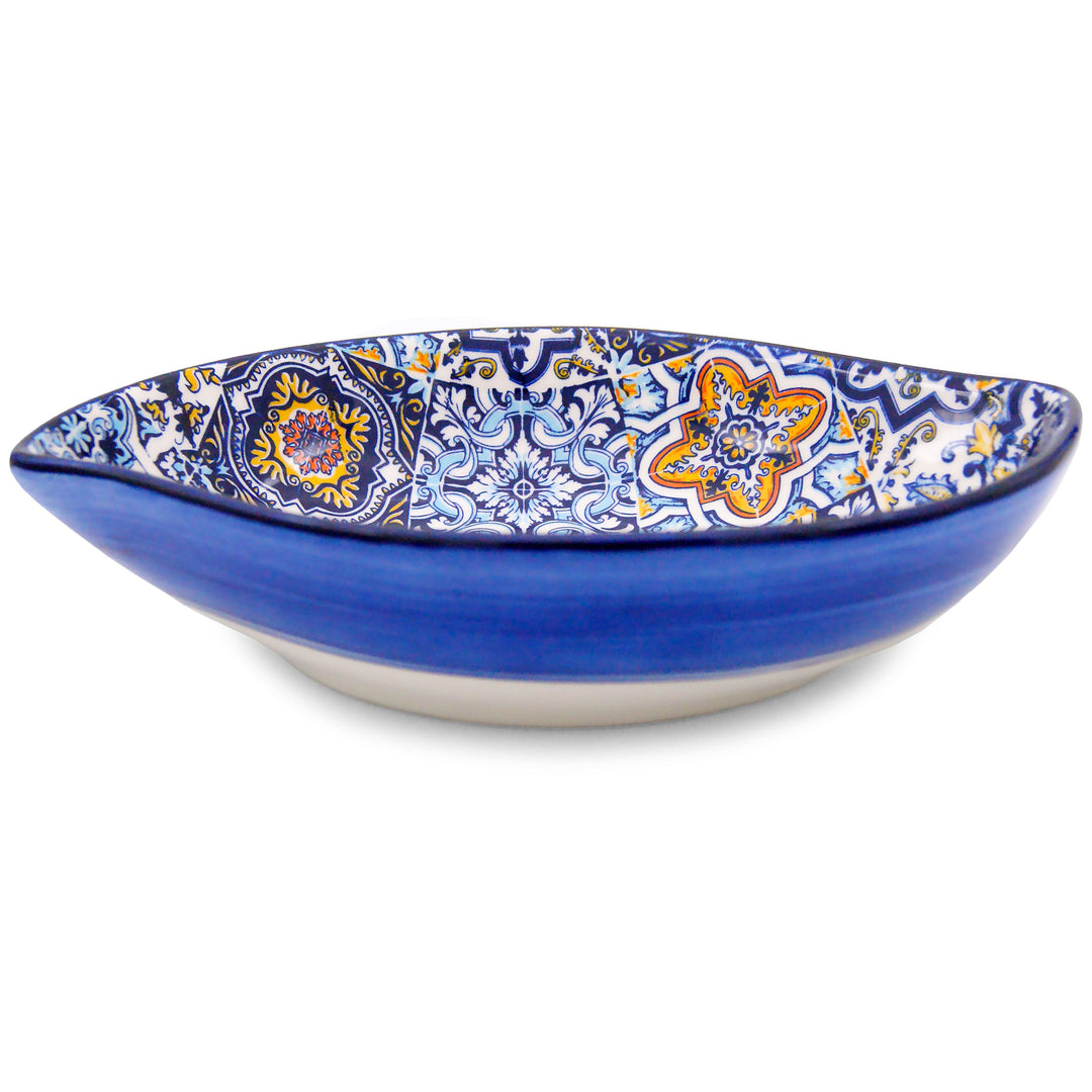 Portuguese Pottery Alcobaça Ceramic Side Dish Serving Bowl - Set of 2