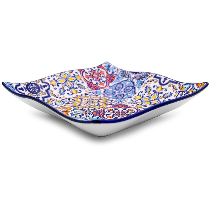 Portuguese Pottery Alcobaça Ceramic Small Serving Dish - Set of 2