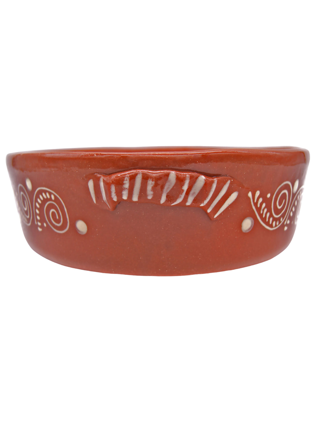 Portuguese Pottery Glazed Terracotta Oval Clay Baking Pan for Oven