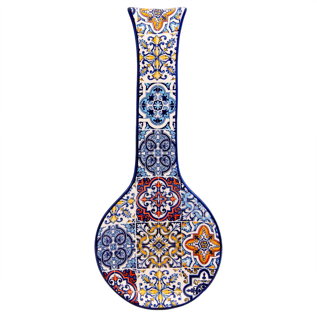 Portuguese Pottery Alcobaça Ceramic Kitchen Spoon Rest for Stove Top