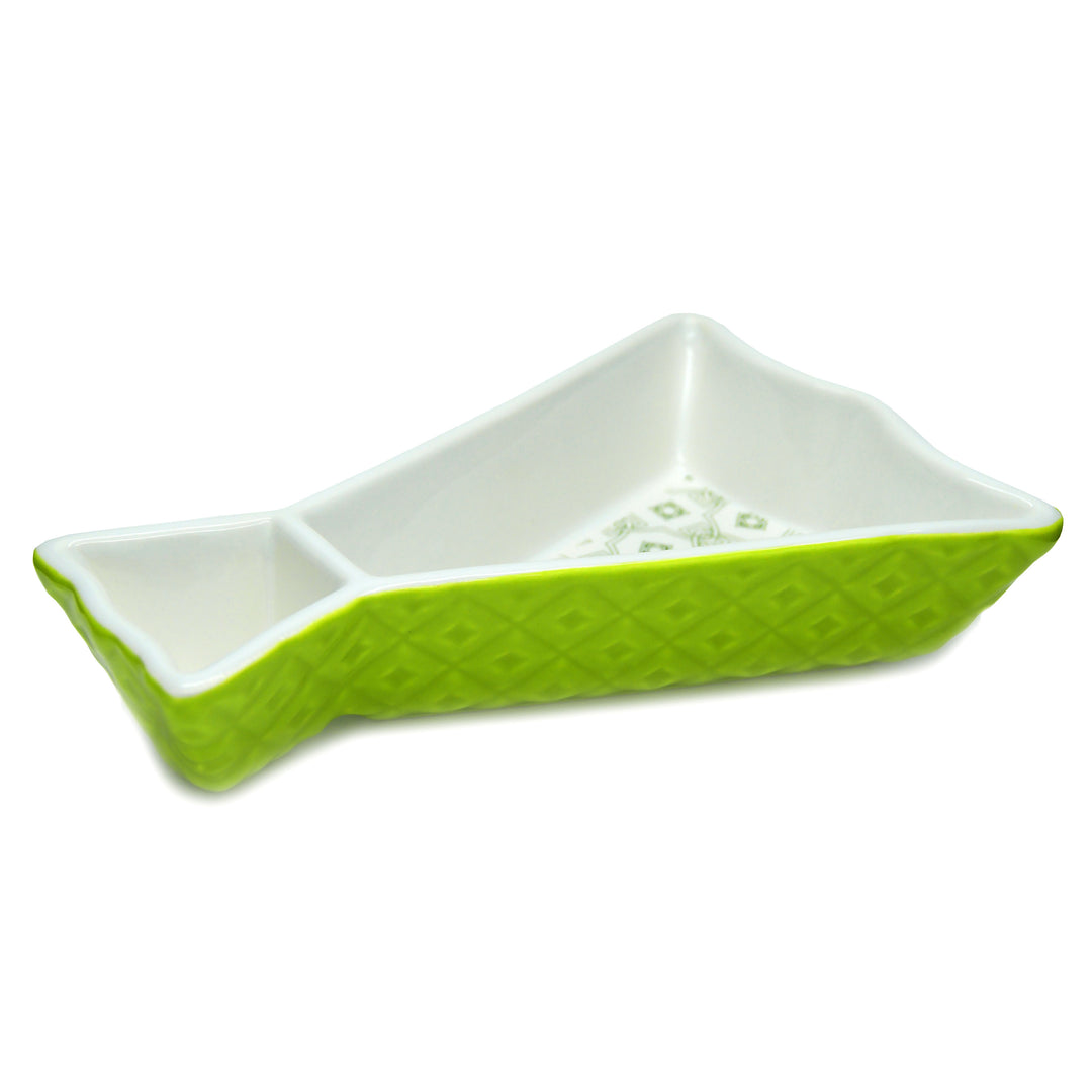 Traditional Portuguese Pottery Stoneware Ceramic Codfish Olive Dish