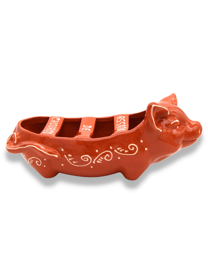 Traditional Portuguese Pottery Terracotta Clay Sausage Roaster Pig