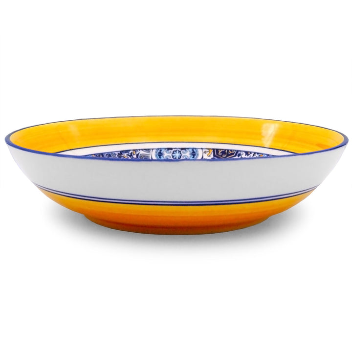 Portuguese Pottery Alcobaça Ceramic Decorative Salad Serving Bowl
