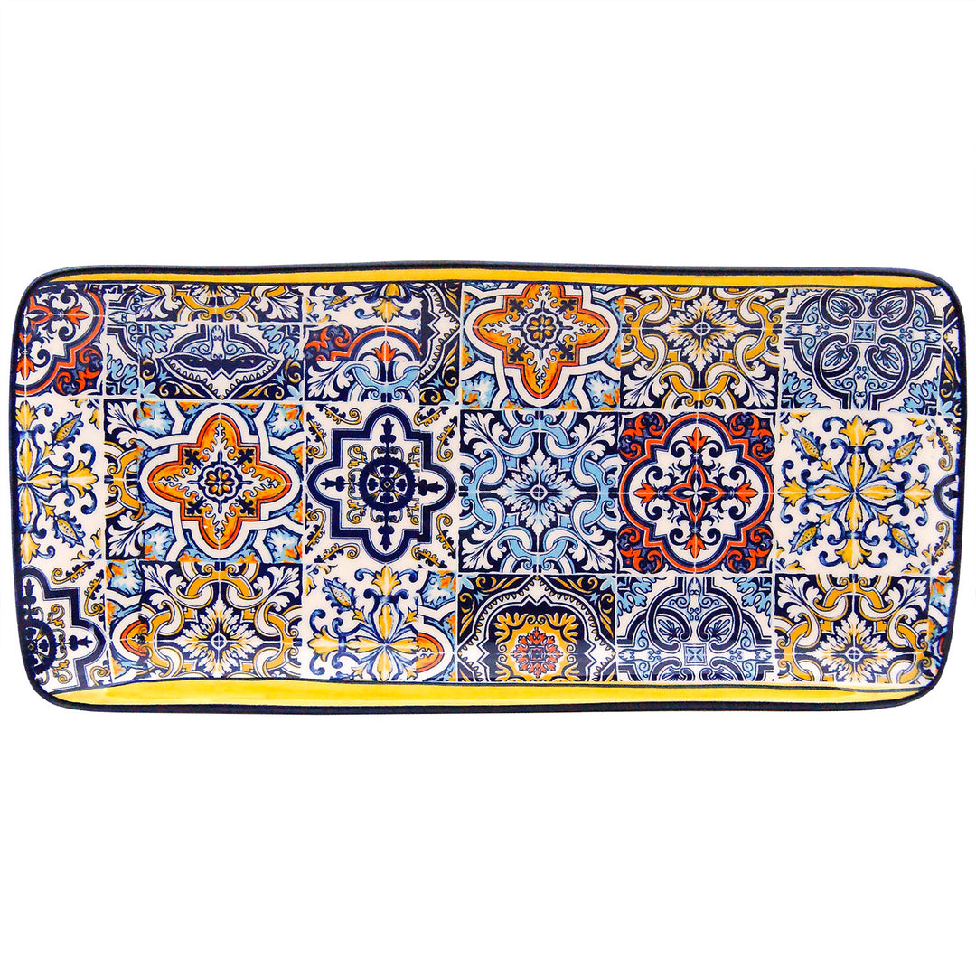 Portuguese Pottery Alcobaça Ceramic Serving Rectangular Platter
