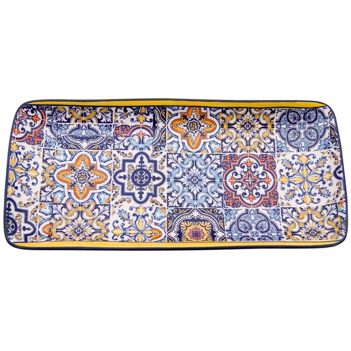 Portuguese Pottery Alcobaça Ceramic Serving Rectangular Platter