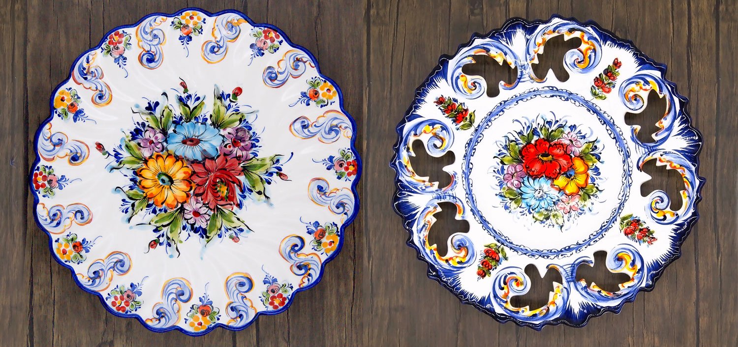 We partnered with true artists in Portugal to bring to the United States the most beautiful hand painted ceramic decorative plates. Hang them on the wall or display them in mantles or bookshelves to bring character to your home.