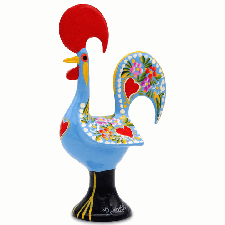 10 Inch Good Luck Portuguese Rooster Barcelos Metallic Figurine