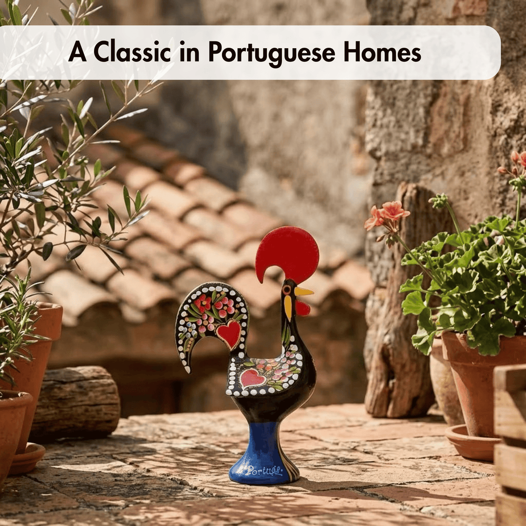 10 Inch Good Luck Portuguese Rooster Barcelos Metallic Figurine