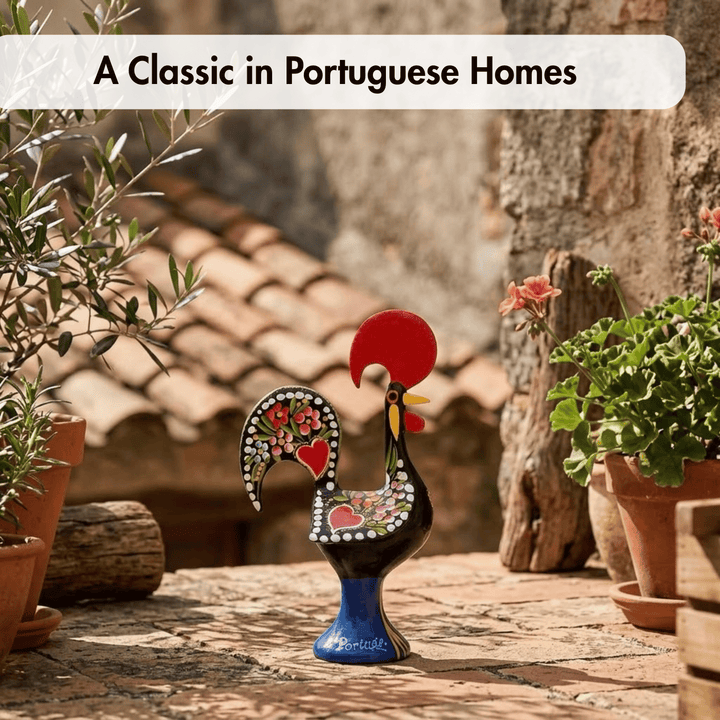 10 Inch Good Luck Portuguese Rooster Barcelos Metallic Figurine