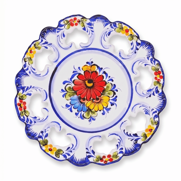 10 Inch Hand painted Portuguese Ceramic Wall Decor Hanging Plate
