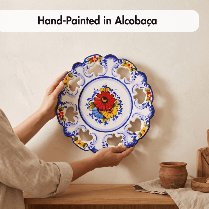 10 Inch Hand painted Portuguese Ceramic Wall Decor Hanging Plate