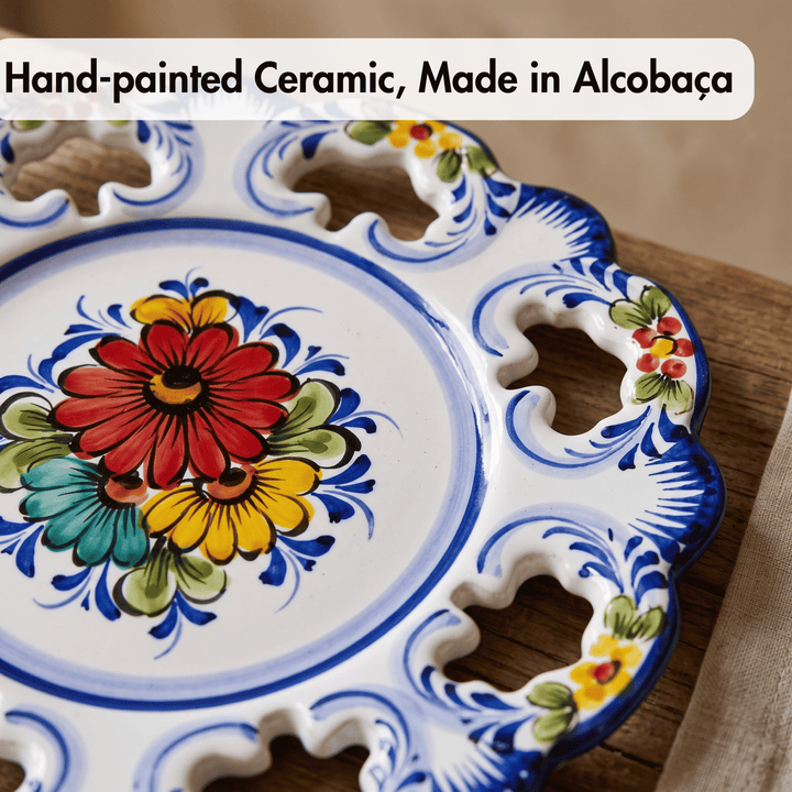 10 Inch Hand painted Portuguese Ceramic Wall Decor Hanging Plate