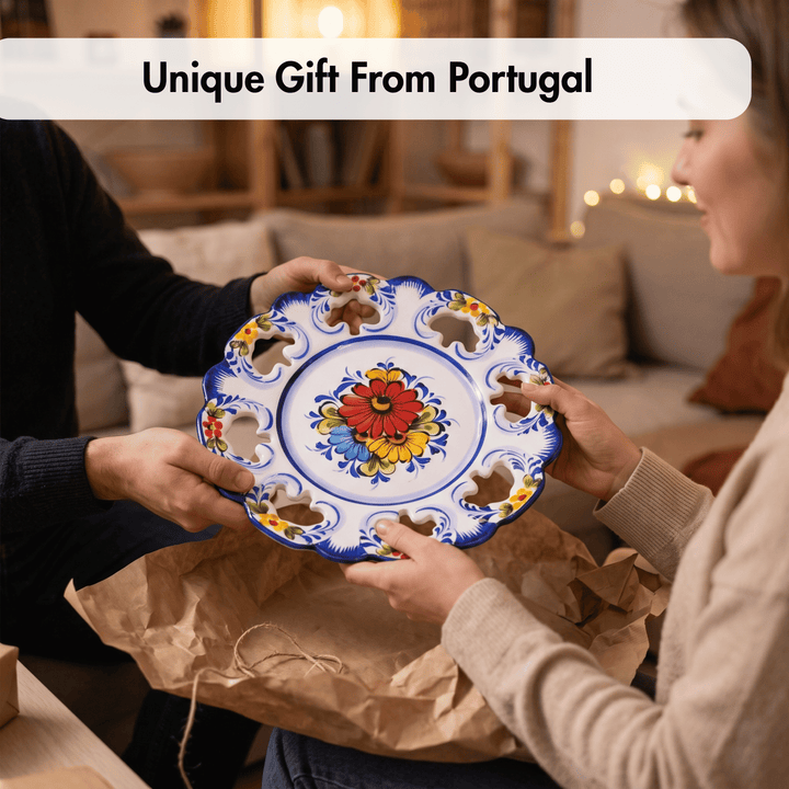10 Inch Hand painted Portuguese Ceramic Wall Decor Hanging Plate