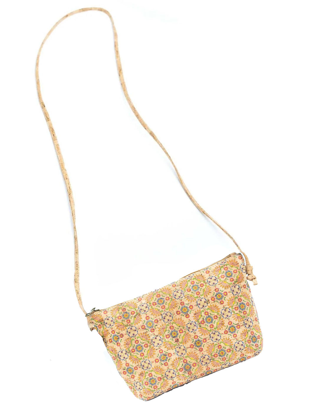 Tile Pattern Portuguese Cork Crossbody Purse for Women