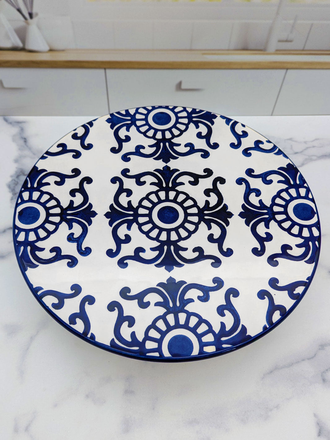 Portuguese Pottery Ceramic Cake Stand - Tradition