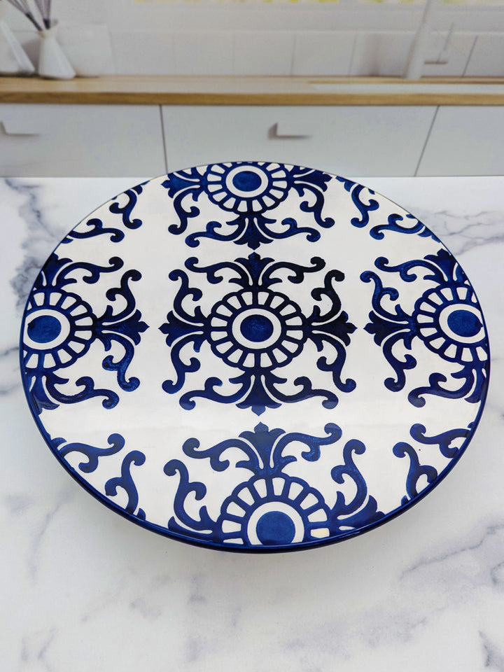 Portuguese Pottery Ceramic Cake Stand - Tradition