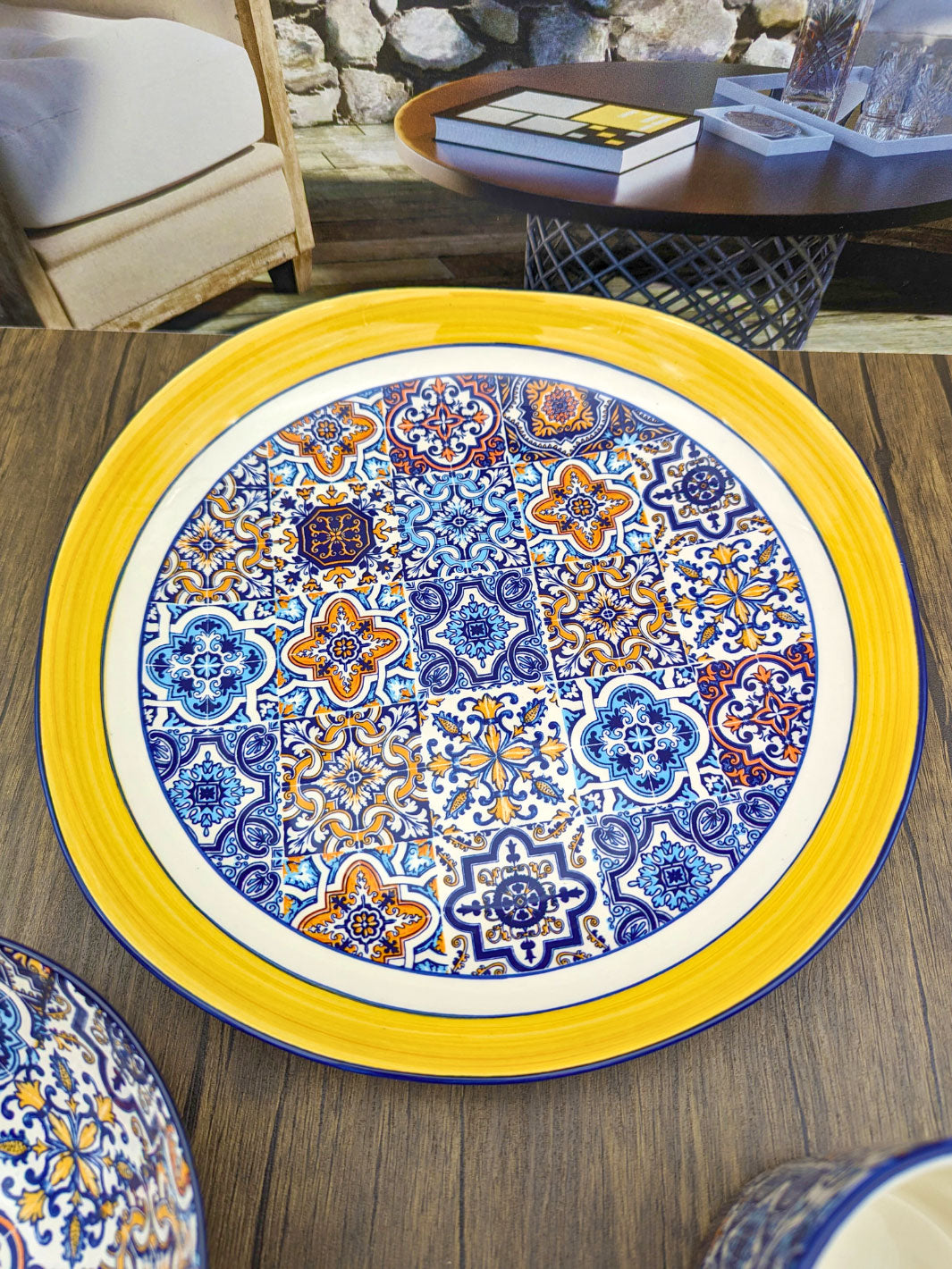 Portuguese Pottery Alcobaça Ceramic Dinner Plate