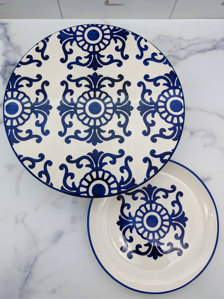 Portuguese Pottery Ceramic Cake Stand - Tradition