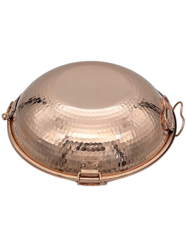 Hand-Hammered Flat Bottom Portuguese Copper Cataplana