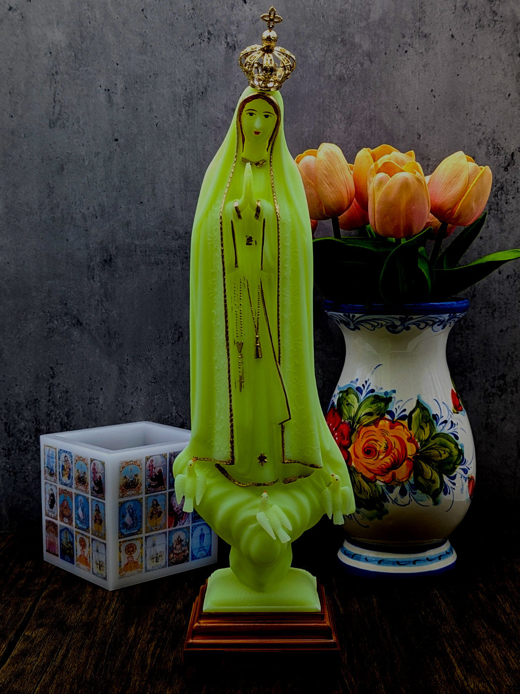 17 Inch Glow in Dark Our Lady of Fatima Statue Made in Portugal