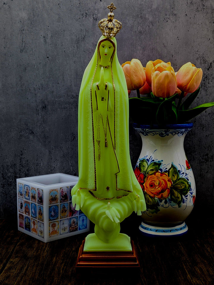 17 Inch Glow in Dark Our Lady of Fatima Statue Made in Portugal