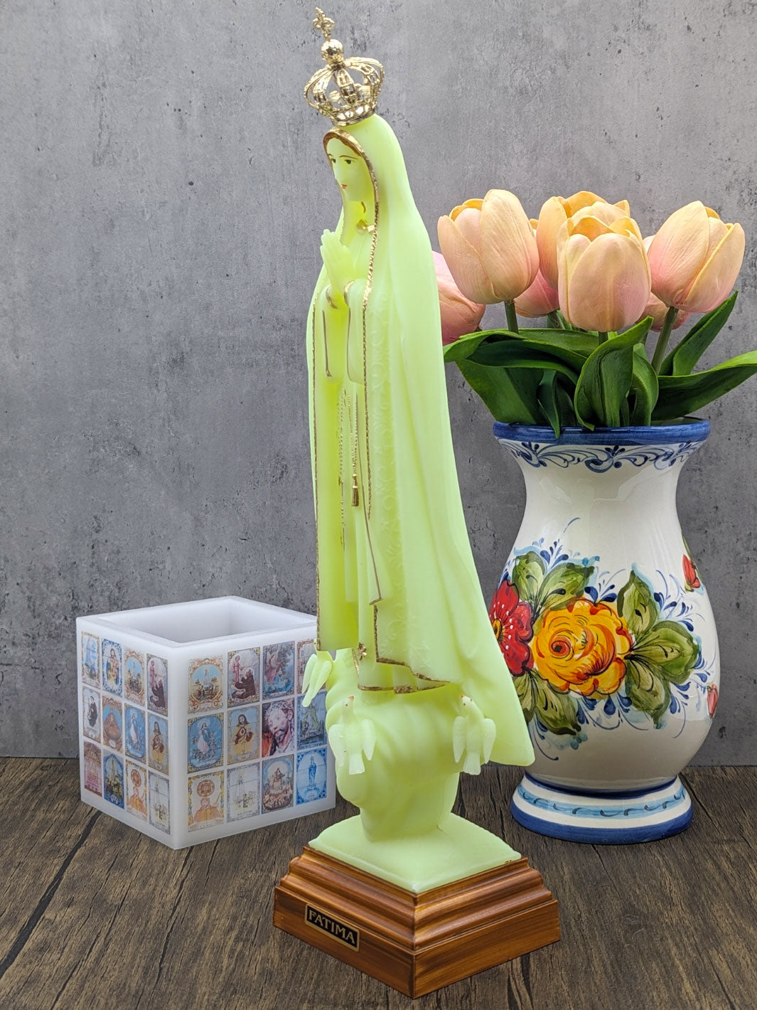 17 Inch Glow in Dark Our Lady of Fatima Statue Made in Portugal