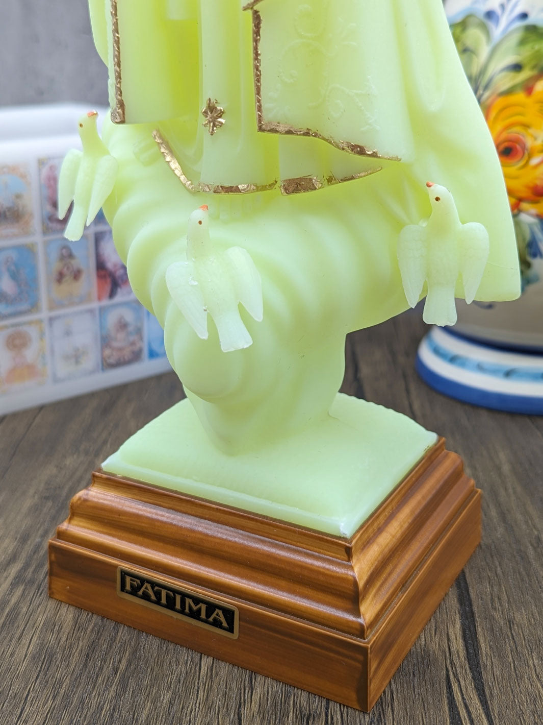 17 Inch Glow in Dark Our Lady of Fatima Statue Made in Portugal