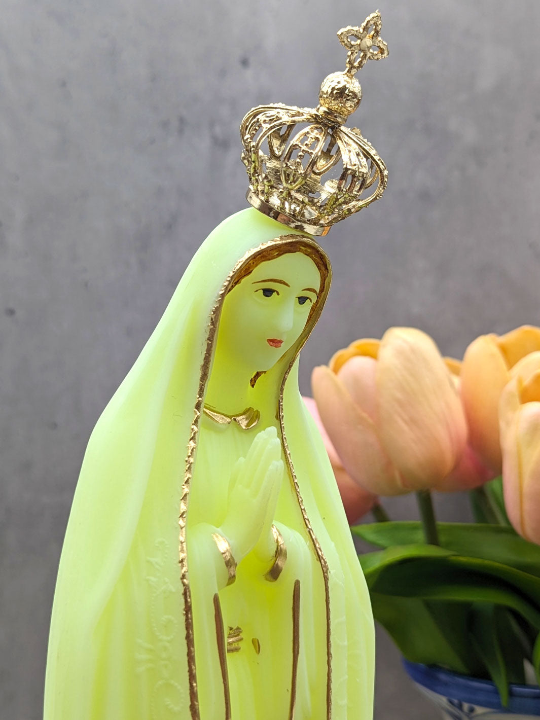 17 Inch Glow in Dark Our Lady of Fatima Statue Made in Portugal