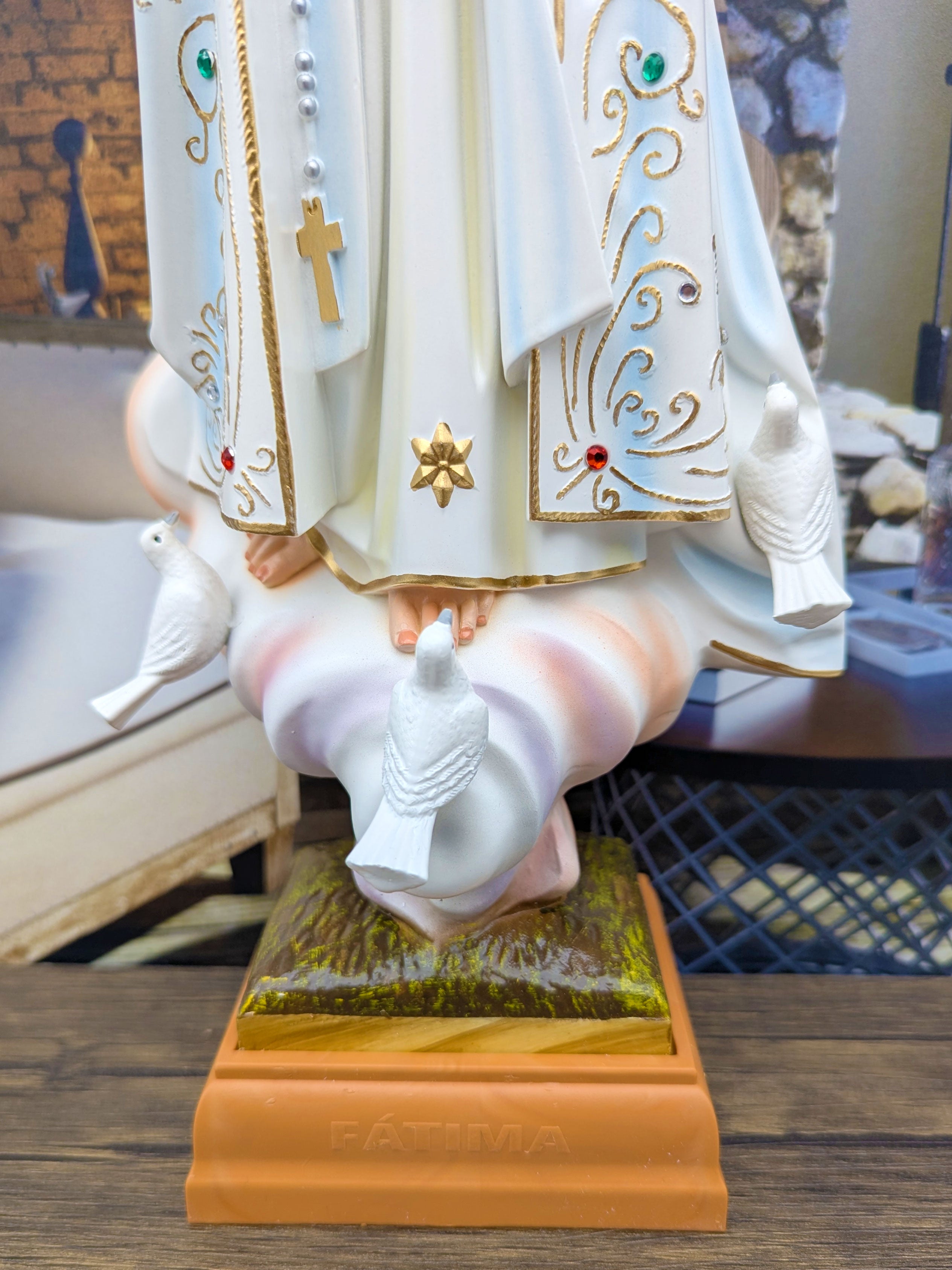 Fatima CD３枚セット 19-Inch Glass Eyes Our Lady of Fatima Statue – Handcrafted in