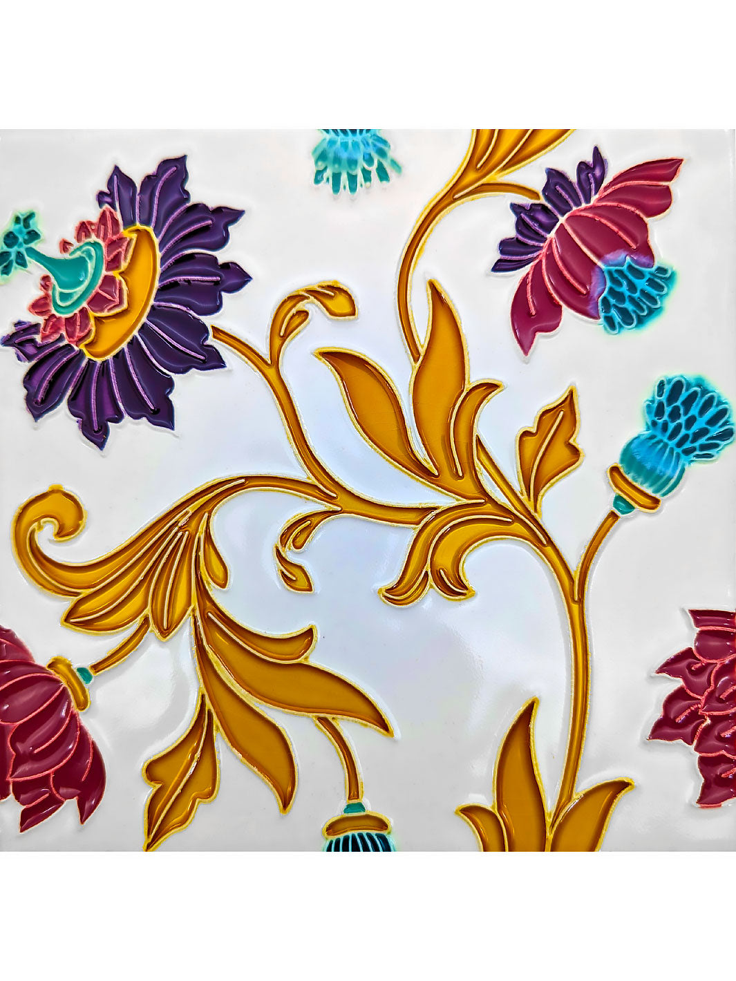 Hand painted Portuguese Ceramic Tile Square Trivet
