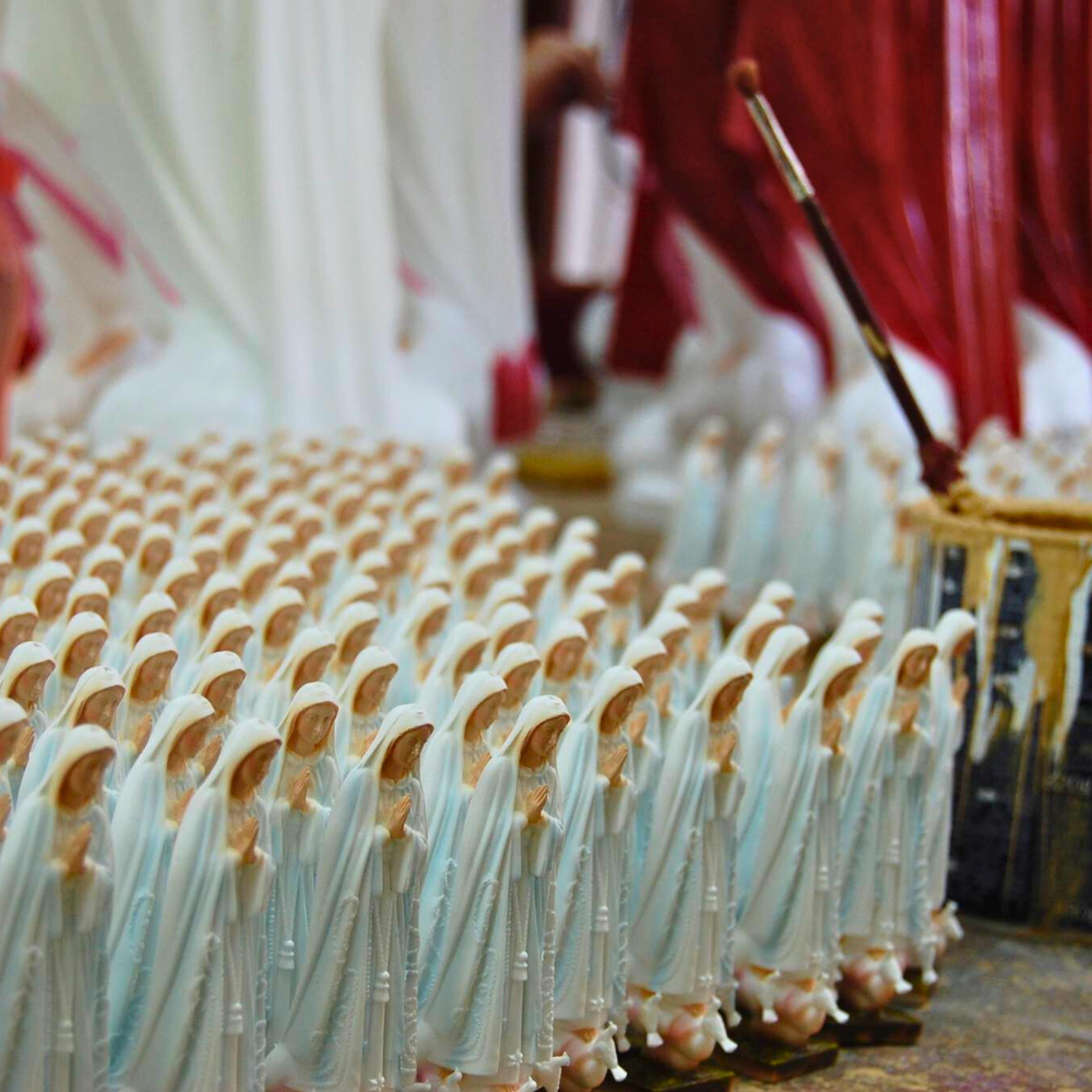 19 Inch Our Lady of Fatima Statue with Blue Cloak - Made in Portugal ...