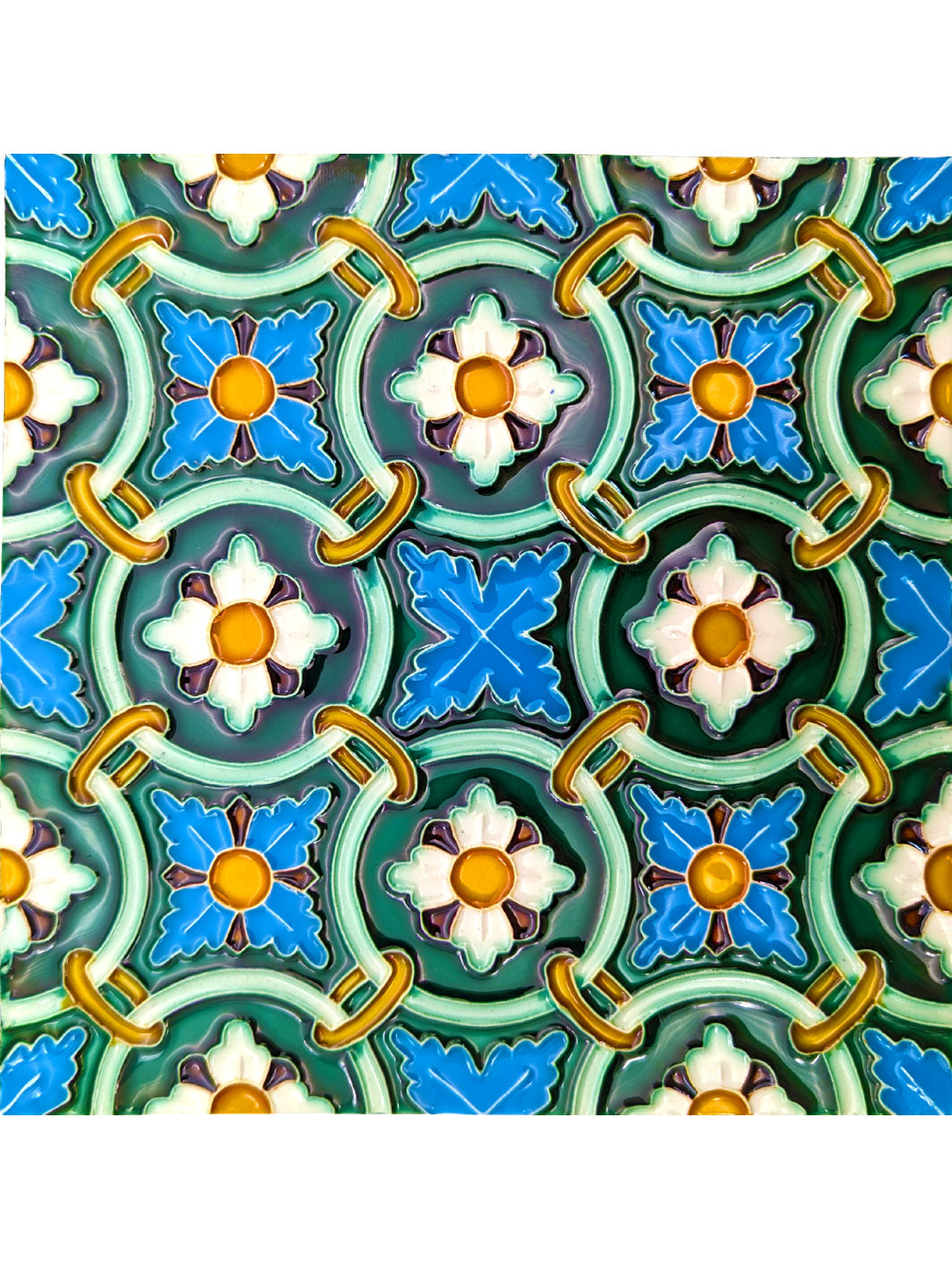 Hand painted Portuguese Ceramic Tile Square Trivet