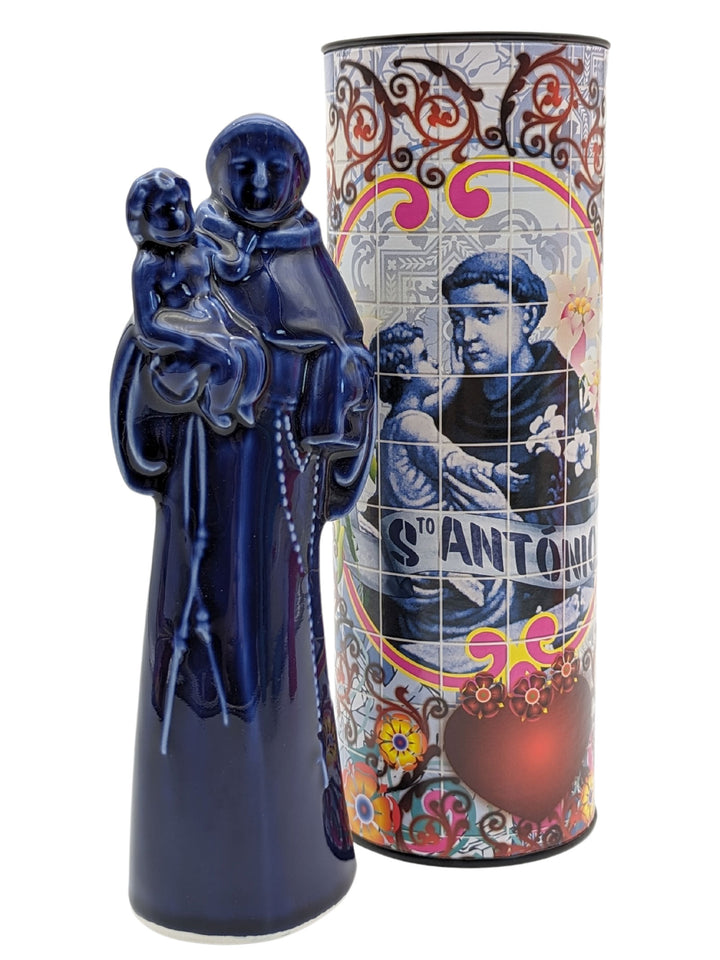 Handcrafted Ceramic Saint Anthony of Lisbon Figurine - Various Colors