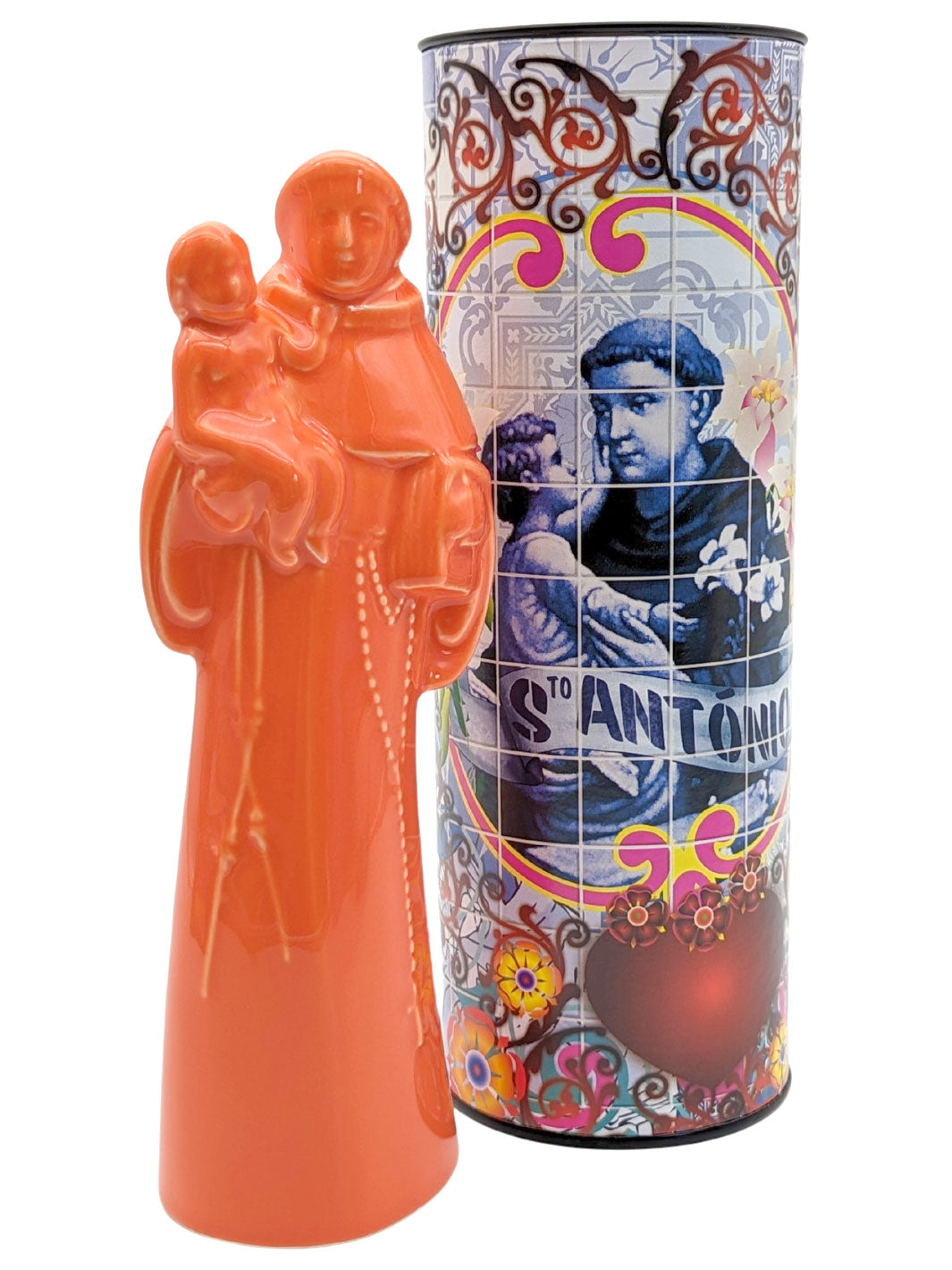 Handcrafted Ceramic Saint Anthony of Lisbon Figurine - Various Colors