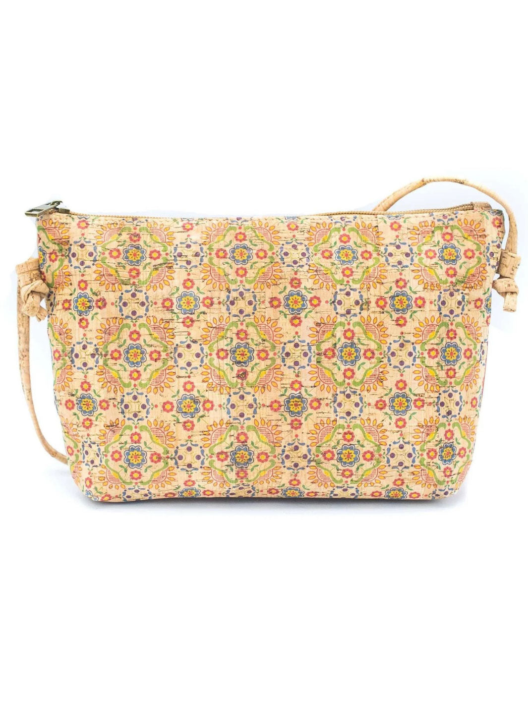 Tile Pattern Portuguese Cork Crossbody Purse for Women