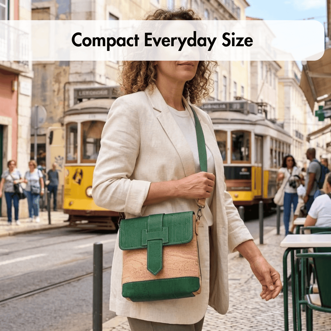 Portuguese Cork Crossbody Bag with Detachable Strap