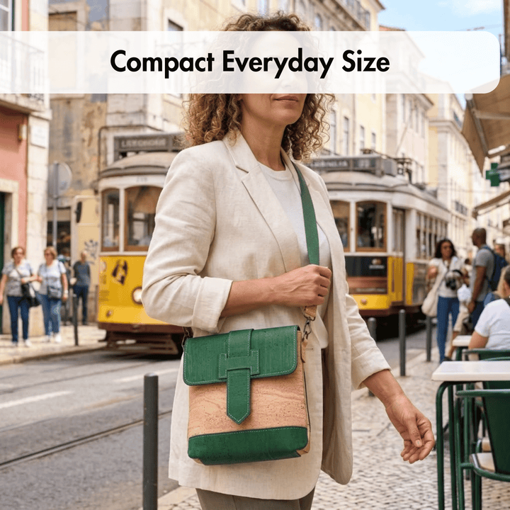 Portuguese Cork Crossbody Bag with Detachable Strap